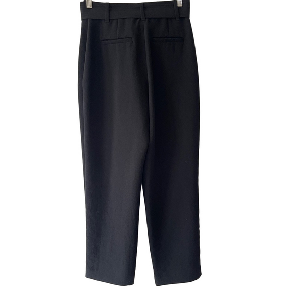 Aritzia Tie Front Pants Wilfred Black high rise trousers waist tie 00 office - Picture 2 of 8